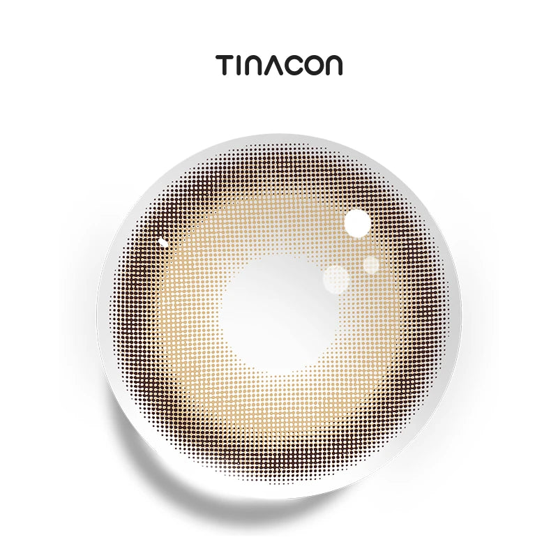 Timber Brown colored contact lenses featuring a rich gradient and a subtle, organic pattern.