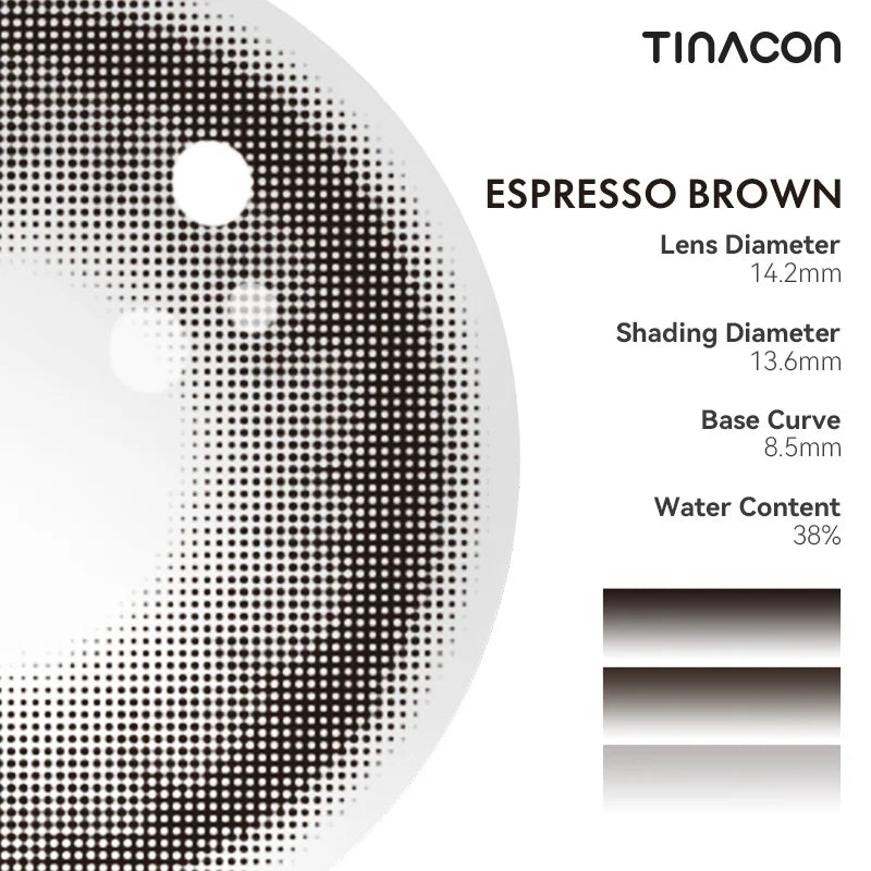 Explore the precise diameter and curve that make these brown colored contact lenses so seamless.