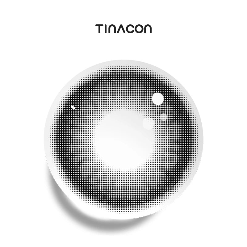 Dark Roast Black colored contact lenses featuring a sophisticated, delicate pigment.