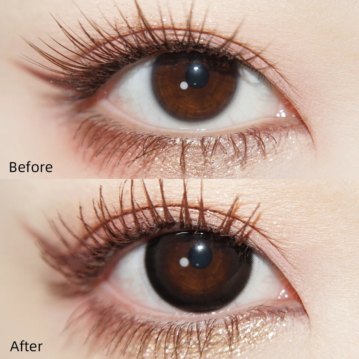 Tinacon Soft Doll-Eye Lenses — Obsidian Black (2pk)