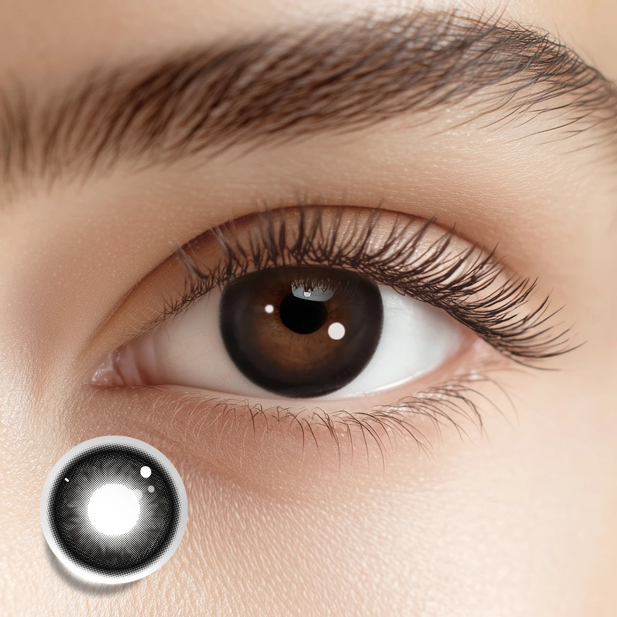 Tinacon Soft Doll-Eye Lenses — Obsidian Black (2pk)