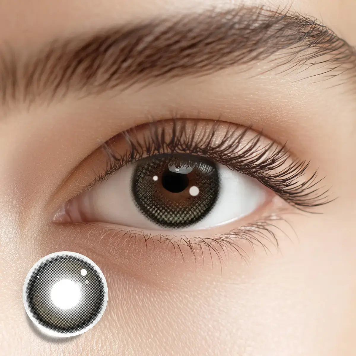 Revealing a quiet, magnetic charm with Sheer Black colored contacts, offering a natural, undetectable sparkle that mimics the eye’s radiance.