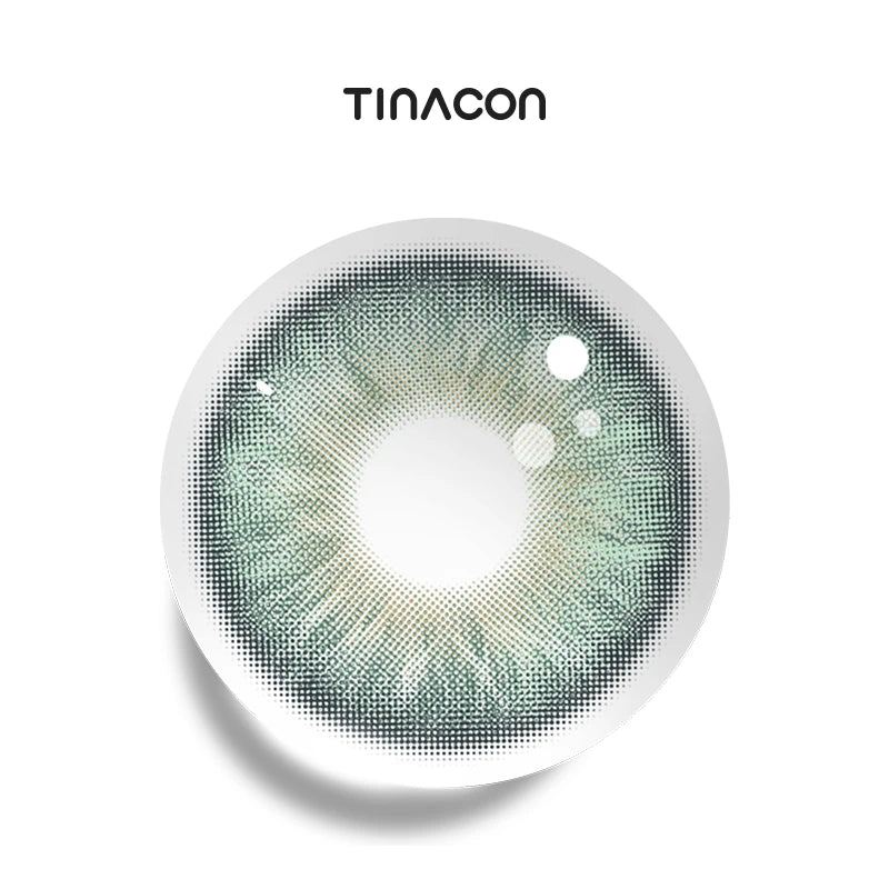 Future Sight Green colored contact lenses exhibiting a sleek, electric emerald gradient that pushes the boundaries of traditional color design.