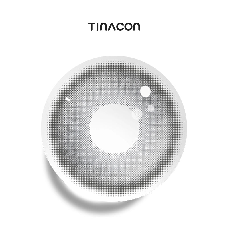 Heirloom Gray colored contact lenses designed for a high-fashion aesthetic and all-day premium comfort.