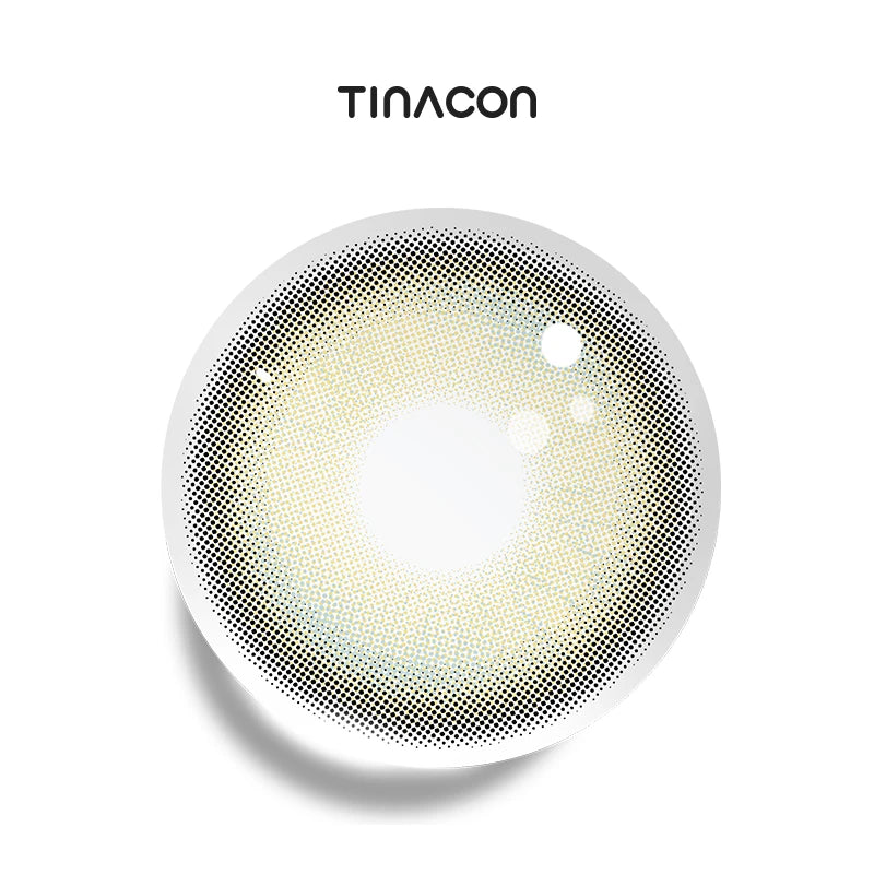 Velvet Plum Gray colored contact lenses featuring a distinctive, muted yellow-ash pigment.