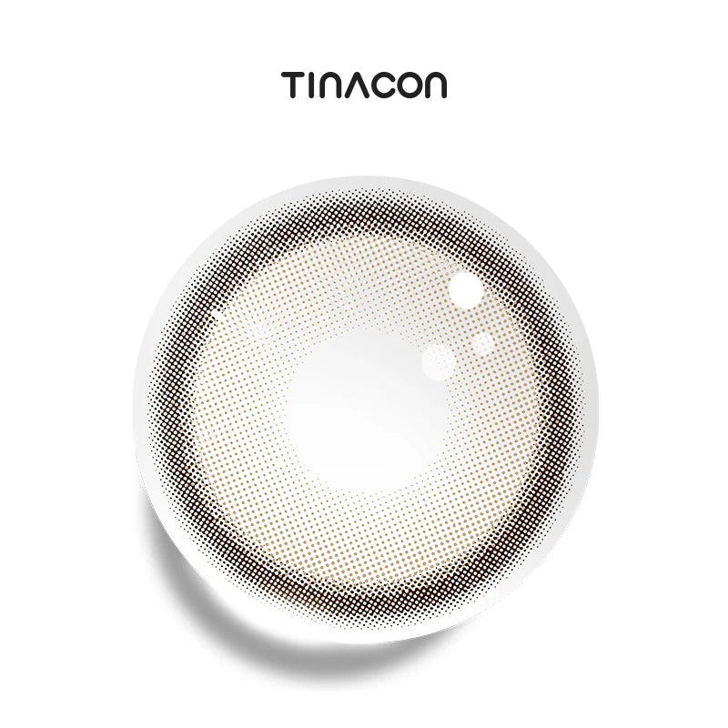Carat Brown colored contact lenses featuring a multi-faceted honey gradient and a crisp, clean finish.