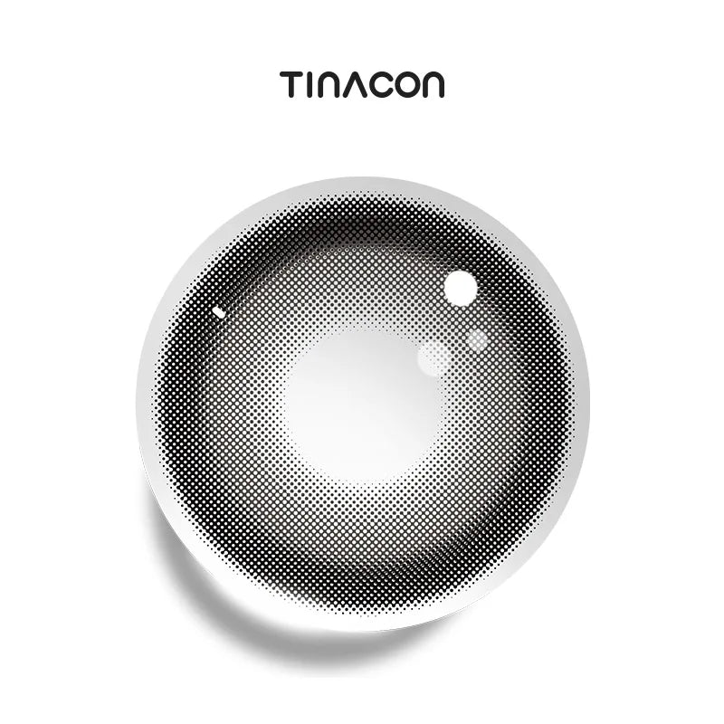 Onyx Black colored contact lenses featuring a high-standard, glossy tint for a pure, vivid finish.