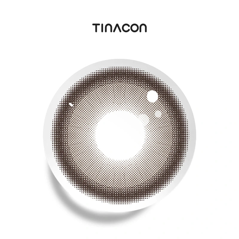 9 AM Brown colored contact lenses exhibiting a soft-focus gradient designed for a realistic and finish.