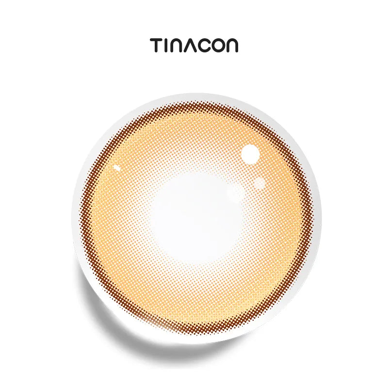 Radiant Glow Brown colored contact lenses featuring a vivid, sun-kissed pigment for a bright look.