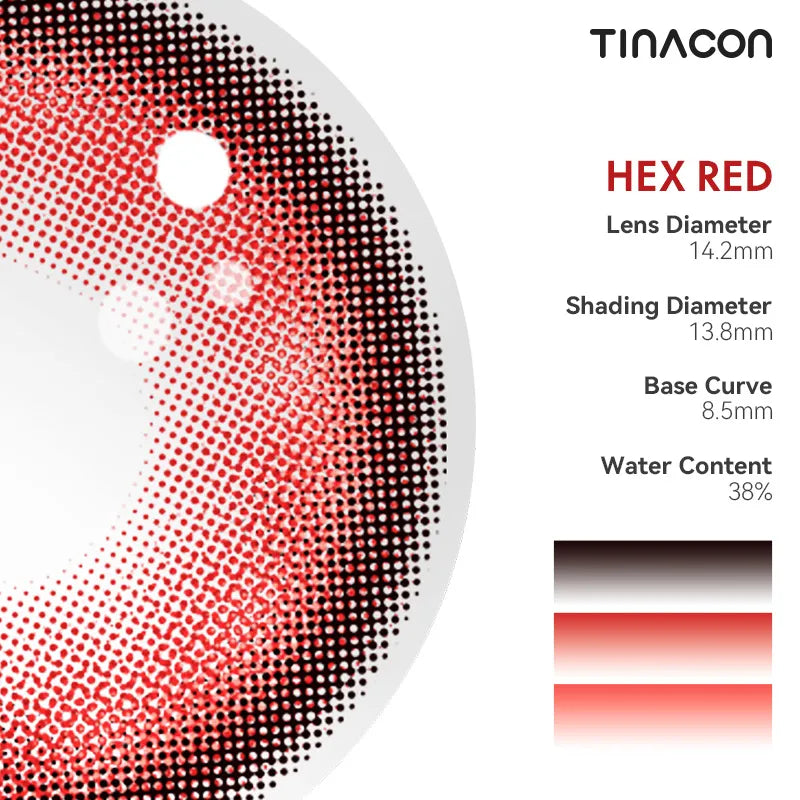 Examine the technical specs of these red lenses, built for a bold, high-standard Halloween style.