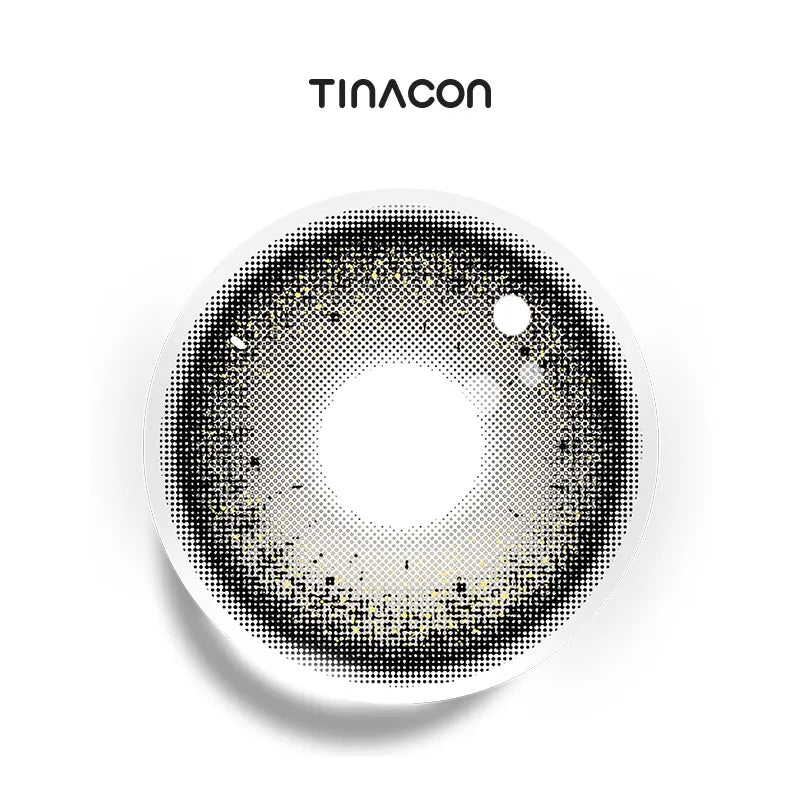 Spotlight Gray colored contact lenses showcasing a meticulously crafted, unique pattern for fashion eye styling.