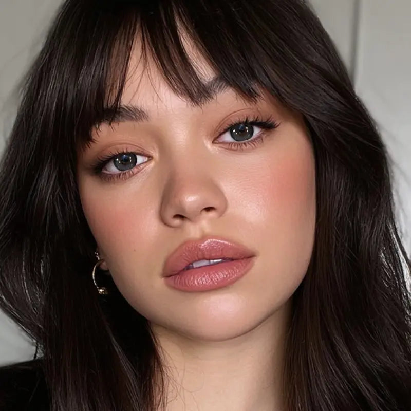 A portrait showcasing Moonchild Purple colored contacts, perfect for adding a spirited and otherworldly charm to a romantic look.