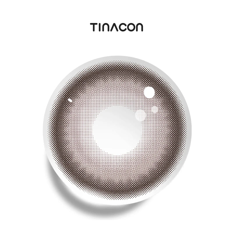 Earthy Brown colored contact lenses showcasing a seamless gradient that transitions from a warm woody base to a subtle, rosy taupe center.