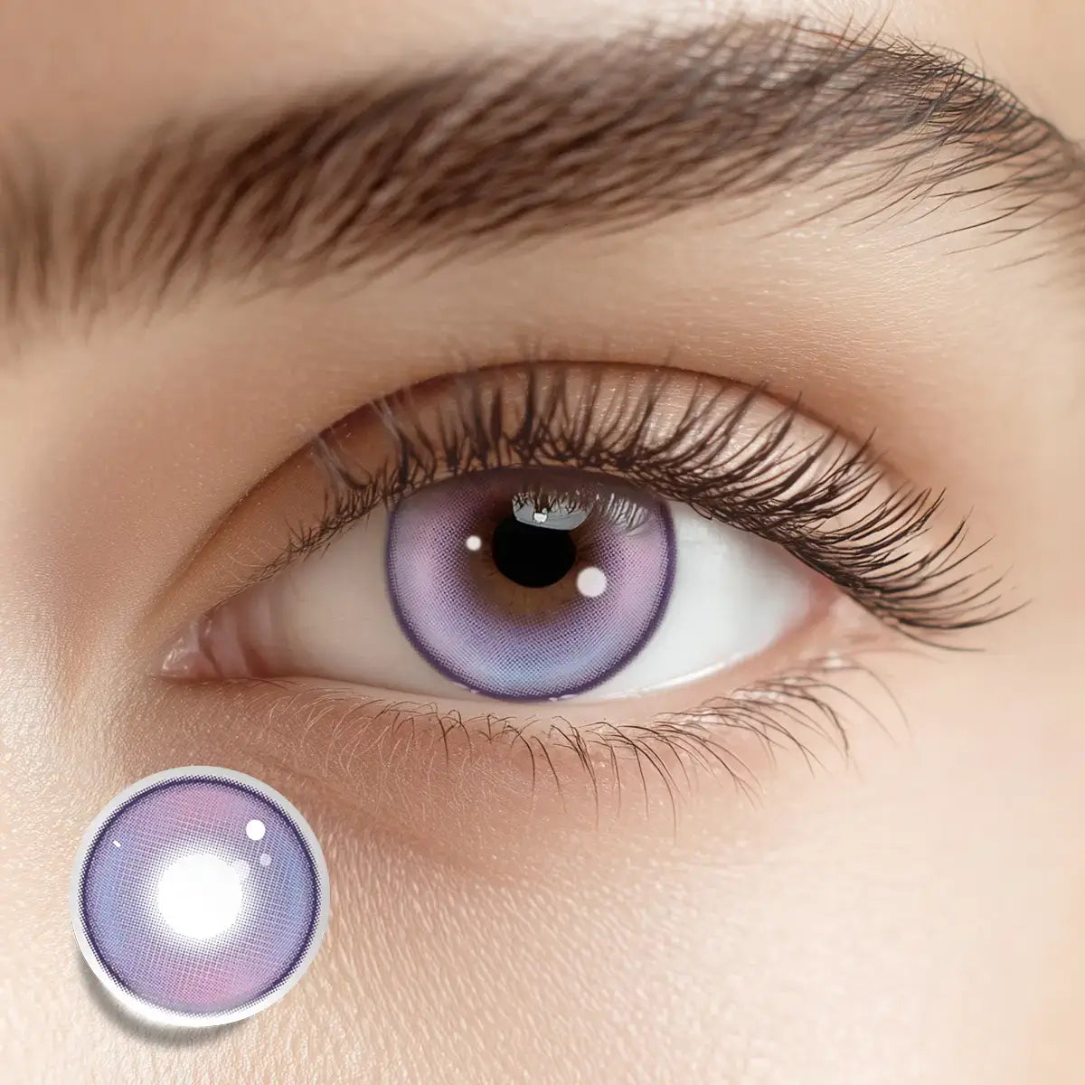 Creating a dreamy, ethereal look with Fairy Dust Purple colored contacts for a mystical cosplay.