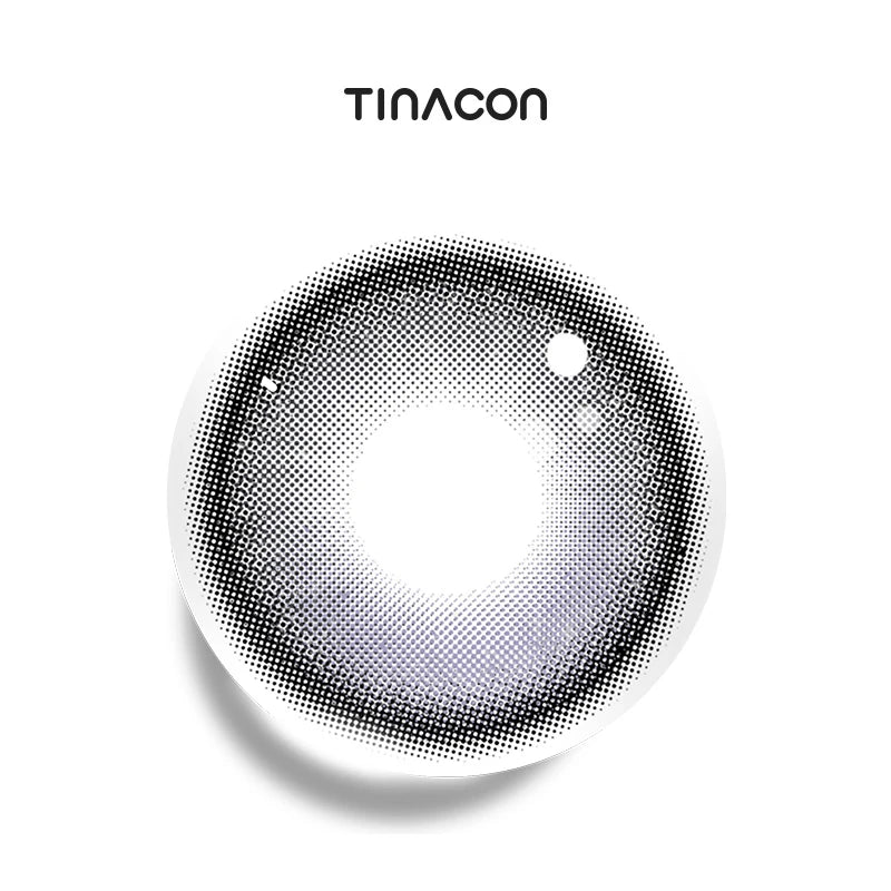 Moonchild Purple colored contact lenses showcasing a glowing violet center and a black limbal ring.