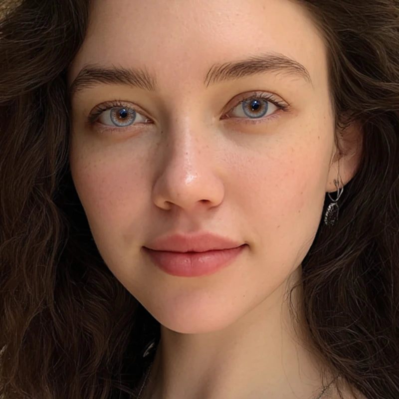A sophisticated portrait featuring Boss Lady Gray colored contact lenses, a choice that ensures you remain the center of influence.