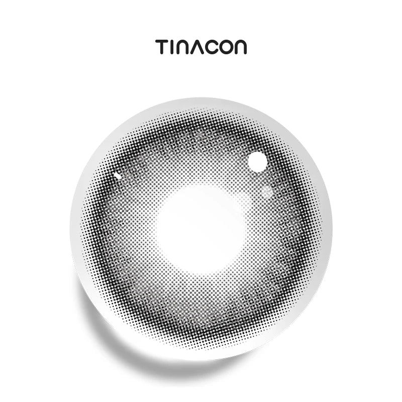 Wet Look Black colored contact lenses featuring a deep, ink-wash tint for a clean and glassy look.