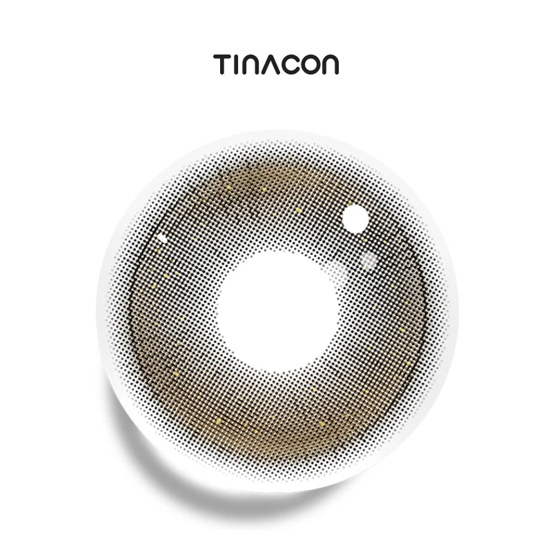 Cashmere Brown colored contact lenses featuring a velvety brown gradient and a clean finish.