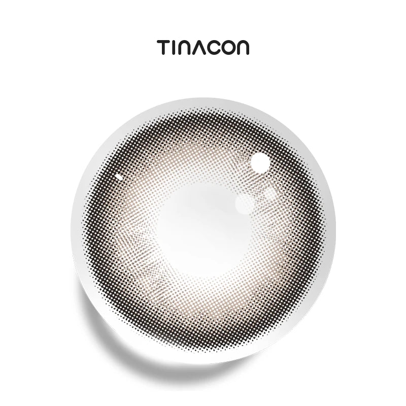 Sweet Sixteen brown colored contact lenses featuring a transparent, dewy-glaze tint and sleek finish.