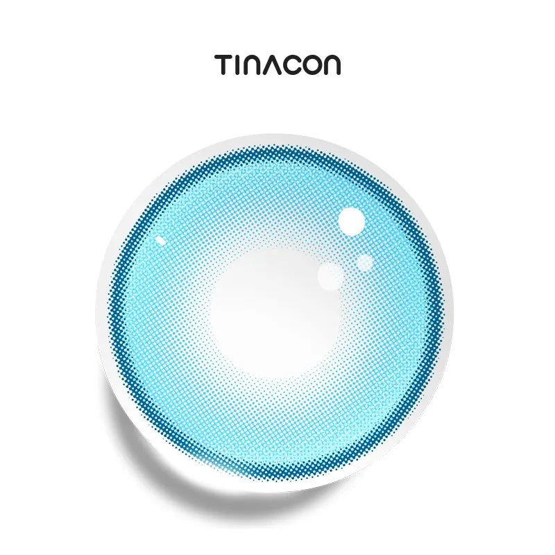 Sapphire Blue colored contact lenses featuring a high-saturation, radiant blue pigment.