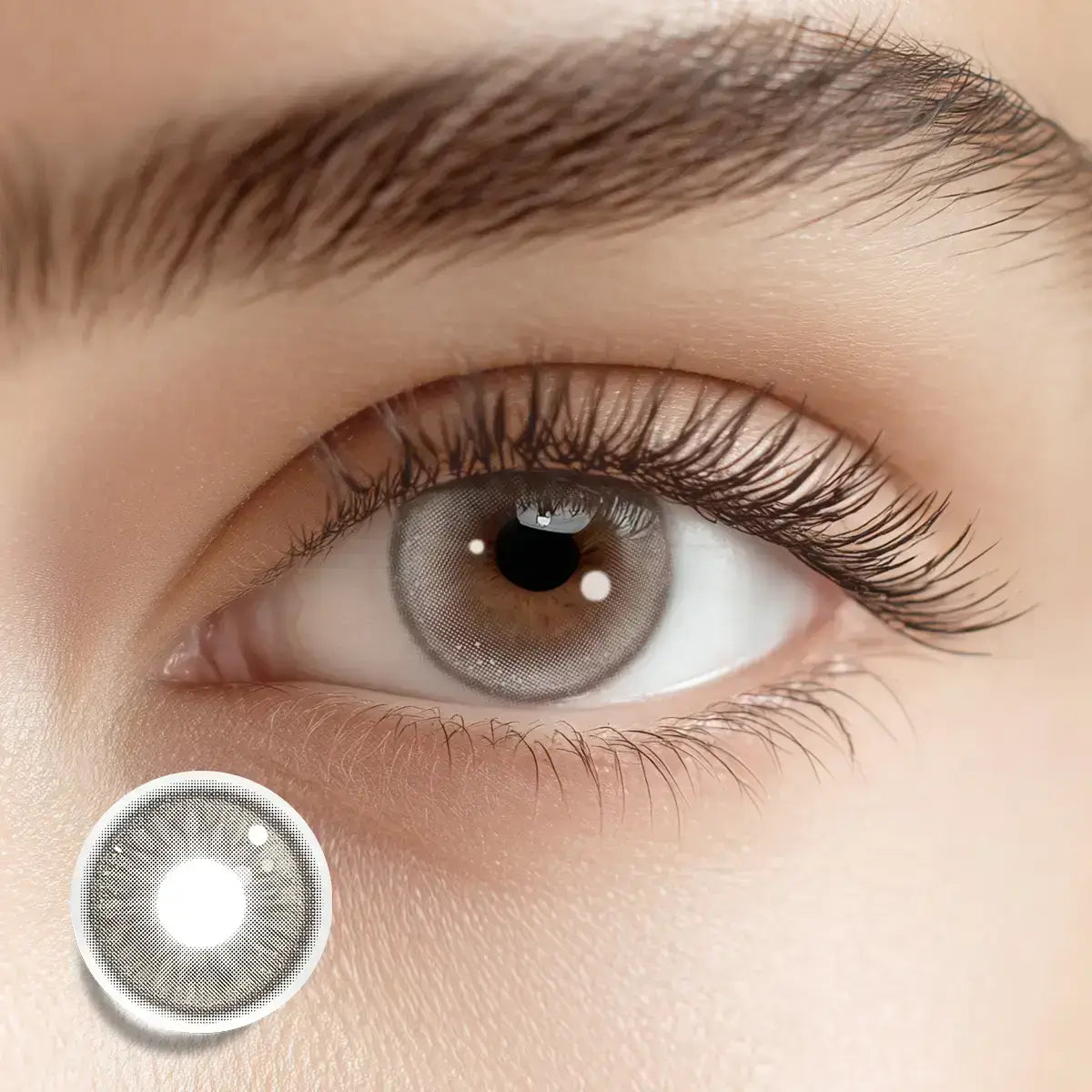 Achieving a high-end graceful aesthetic with Bubbly Pop Brown colored contacts for a sparkling, refined gaze.