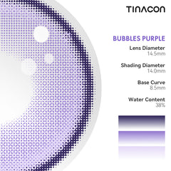 TINACON Bubbles Purple 14.5| 1 Day, 10 Pcs