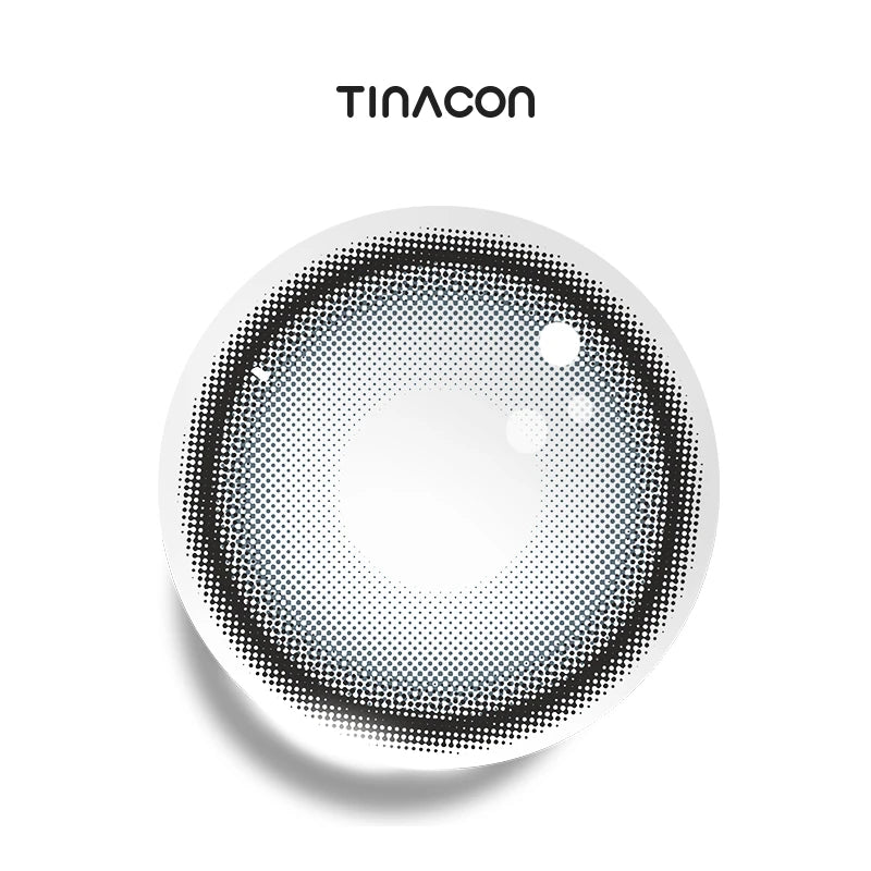 Soft Focus Black colored contact lenses featuring a charcoal-to-onyx gradient and a misty, ringless perimeter.