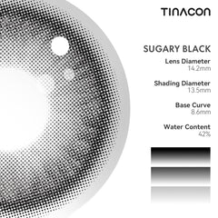 TINACON Sugary Black 14.2| 1 Month, 2 pcs
