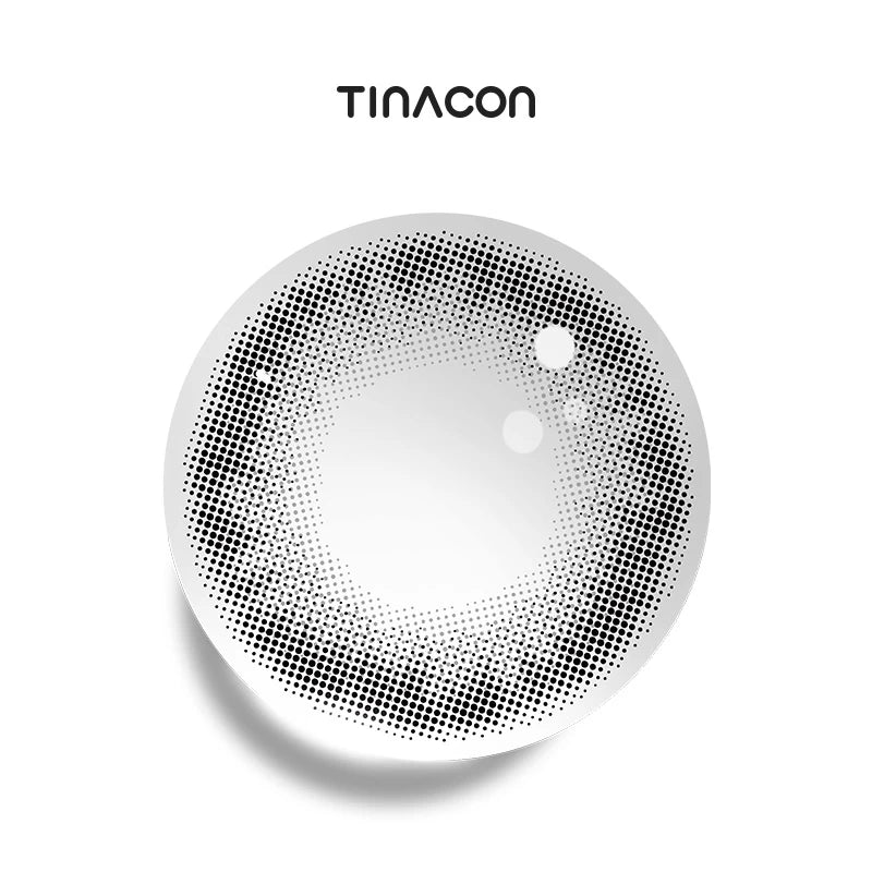 Smokeshow Gray colored contact lenses showcasing a sheer, smoke-like pattern for an airy aesthetic.