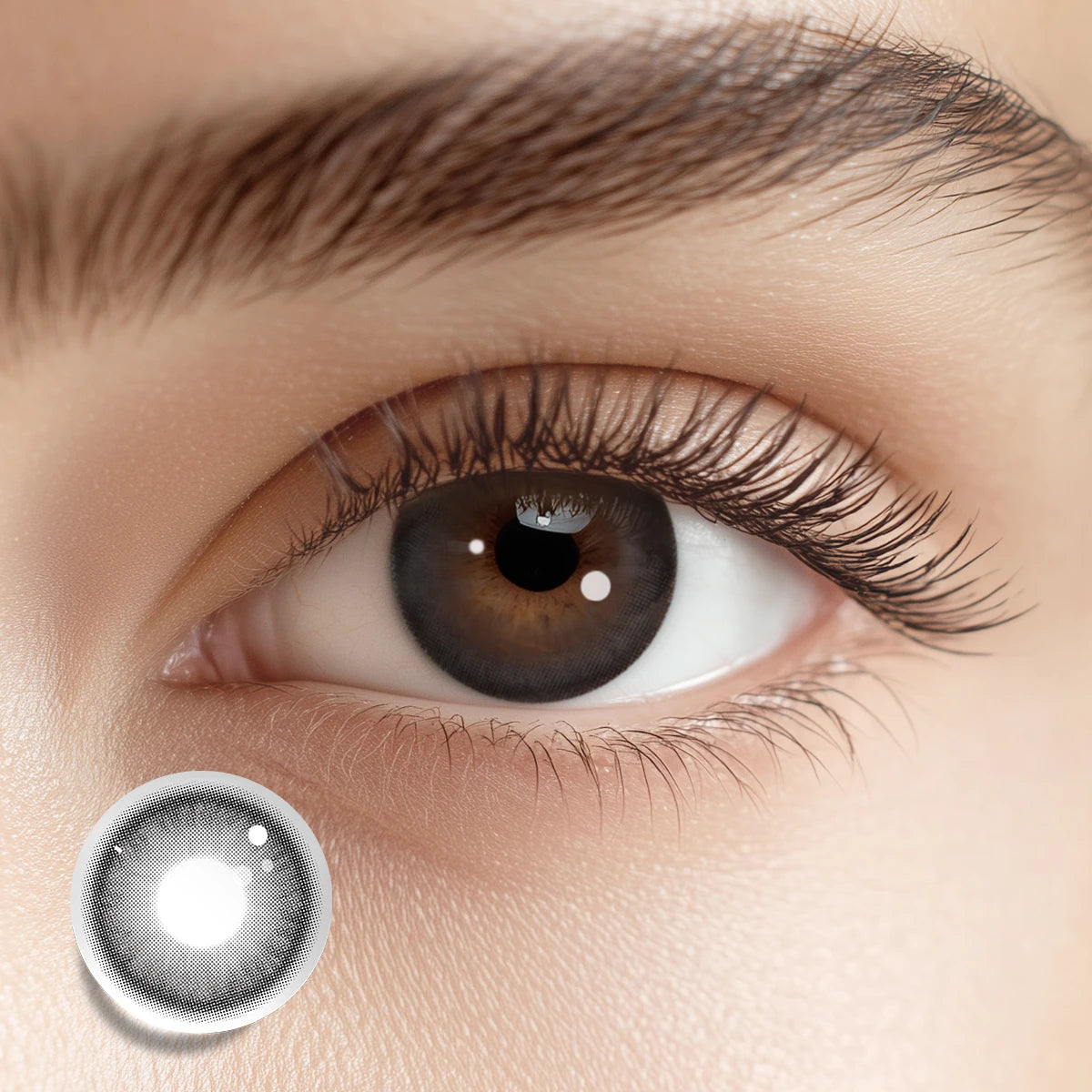 Tinacon  Sheer Charcoal Contacts — Wet Look Black (2pk)