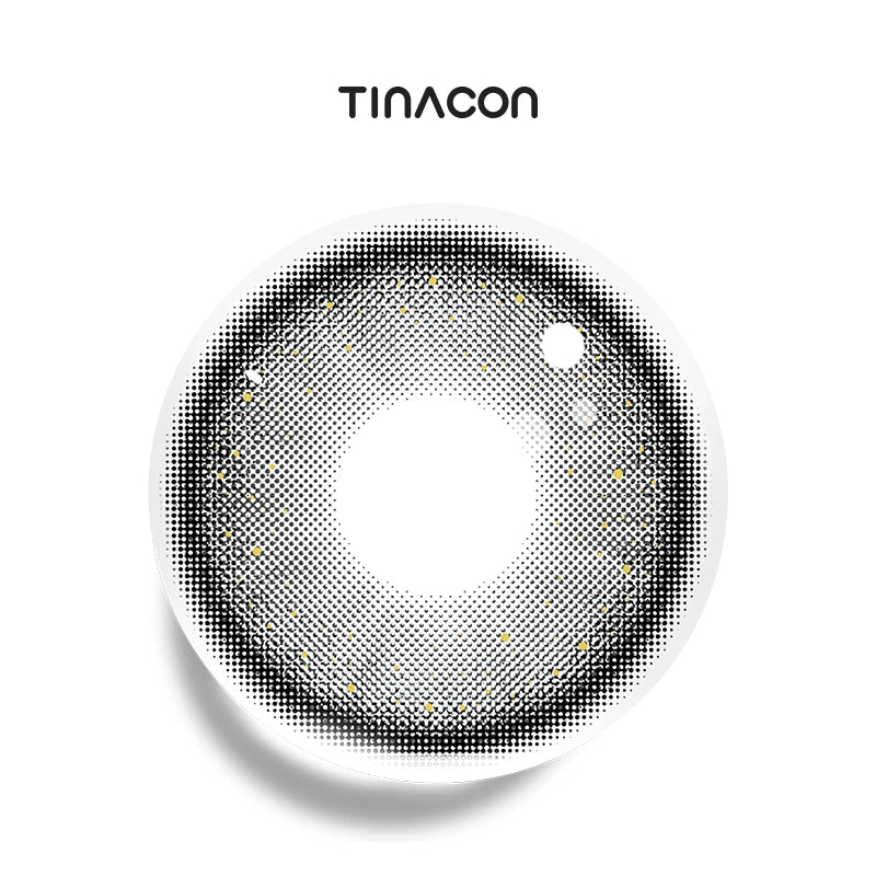 Fresh Face Black colored contact lenses featuring a sheer, obsidian tint for a natural and bouncy eye look.