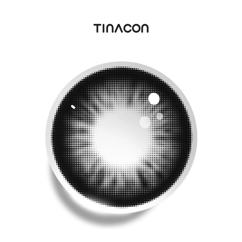 Black Velvet colored contact lenses showcasing a smooth, ink-black pigment for a premium aesthetic.