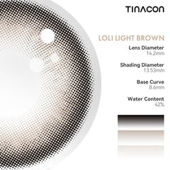 TINACON Loli Light Brown 14.2| 1 Month, 2 pcs