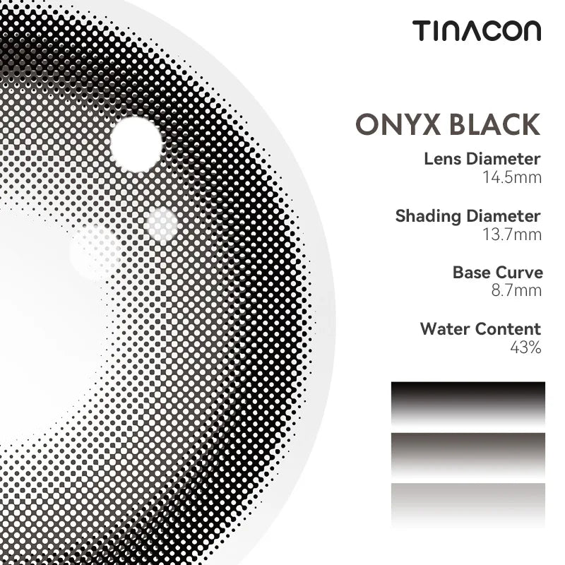 Explore the precise specs of these black lenses, designed for a seamless daily enhancement look.