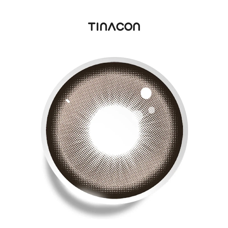 Loyalty Brown colored contact lenses exhibiting a soft gradient that mimics the natural patterns of a healthy iris.