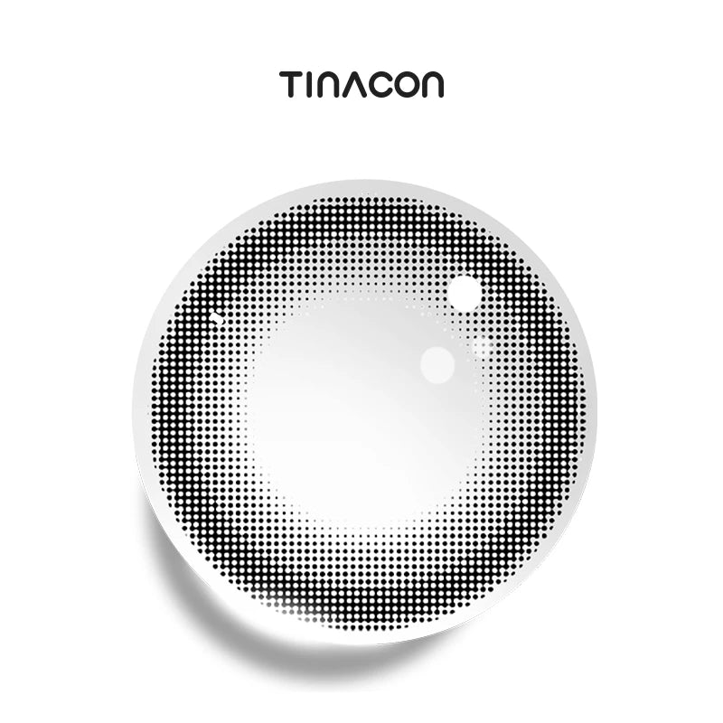 Everyday Black colored contact lenses showcasing a sheer obsidian tint and a seamless, ringless perimeter.